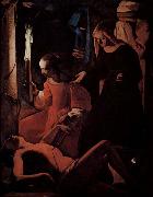 Georges de La Tour St Sebastian tended by St Irene France oil painting artist